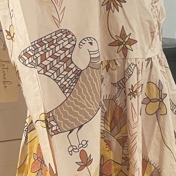 02 Anthropologie Let Me Be poplin babydoll blouse NWT Size Medium - Picture 7 of 11